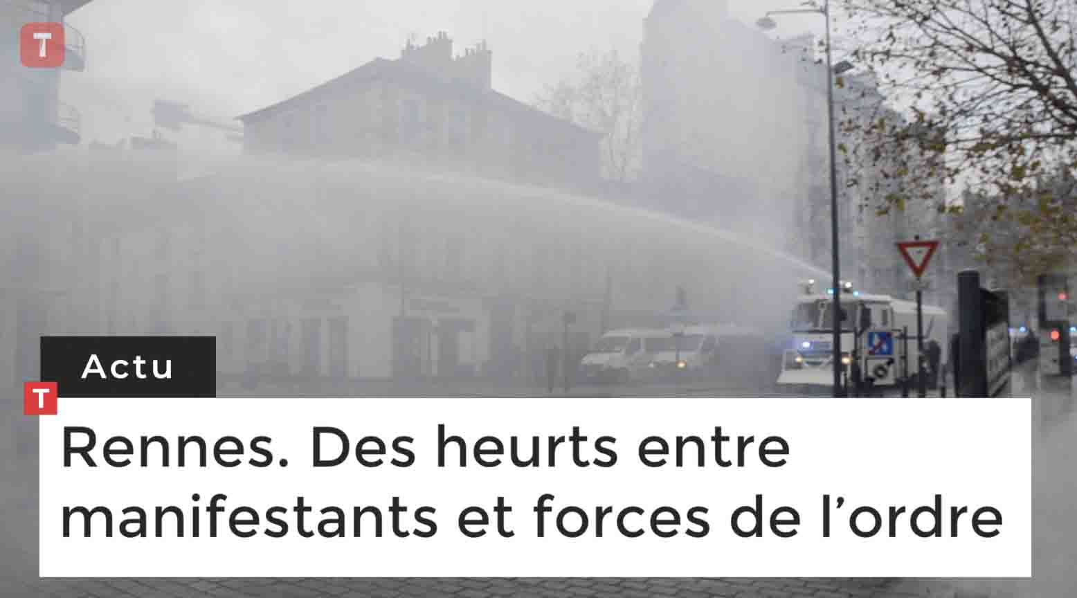 Des heurts entre manifestants et forces de l’ordre à Rennes (Le Télégramme)