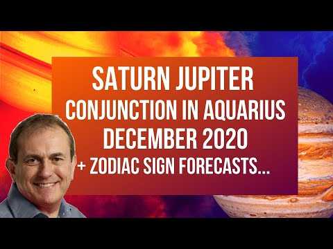 Saturn Jupiter Great Conjunction in Aquarius - 21st December 2020 + Zodiac Sign Forecasts...