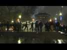 Violence erupts in new Paris protest against security law (2)