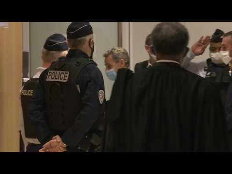 Former France president Sarkozy arrives at court for corruption trial