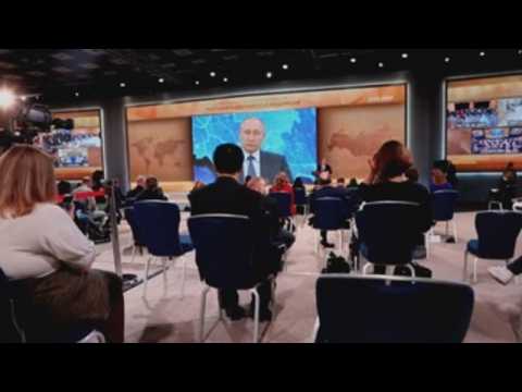 Putin holds anual press conference via video call