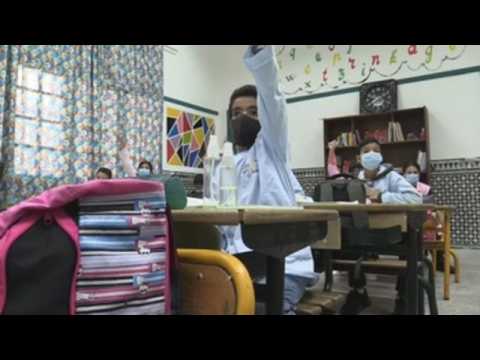 Children learn about Judaism at school in Morocco