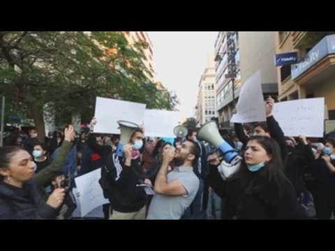 Students protest against tuition fee hike in Beirut