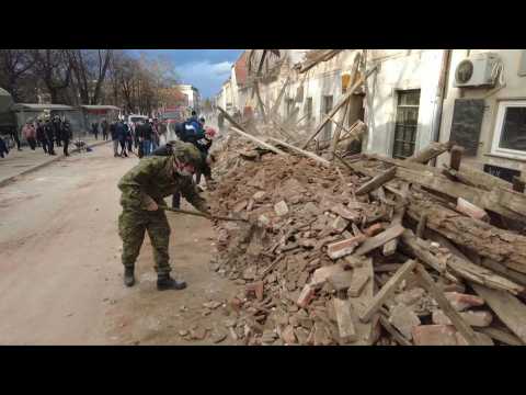 Croatians search rubble for survivors after earthquake