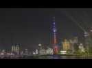 Shanghai welcomes New Year with light show