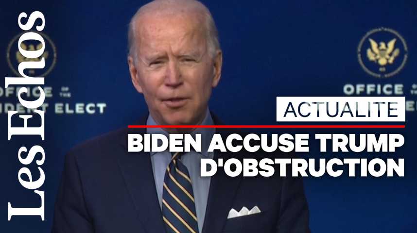 Illustration pour la vidéo Joe Biden accuse l'administration Trump d' « obstruction »