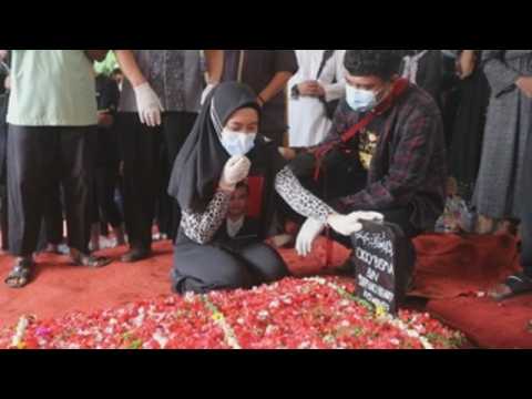 Funeral of Indonesian plane crash victim in Jakarta