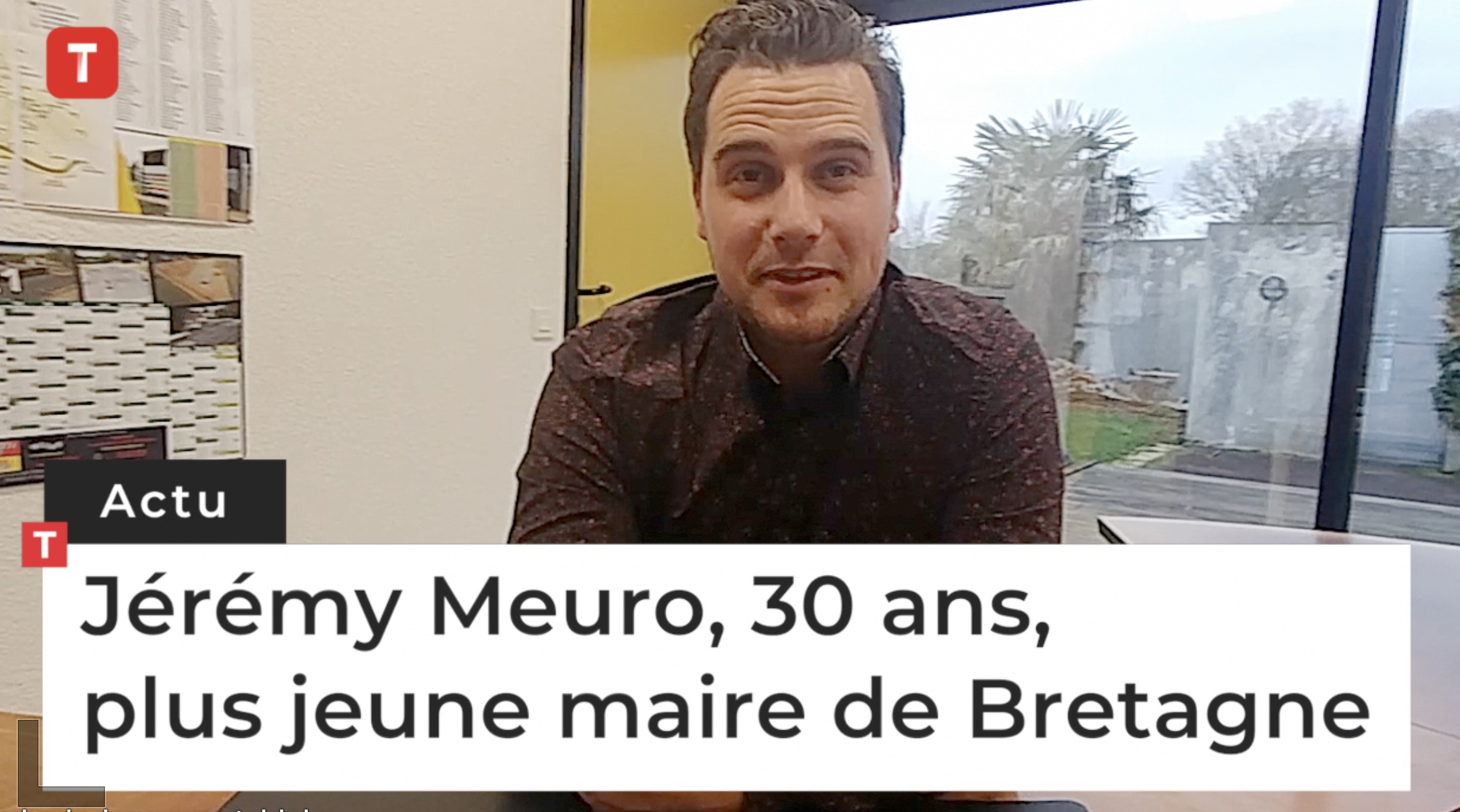 Jérémy Meuro, 30 ans, plus jeune maire de Bretagne (Le Télégramme)