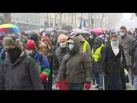 Protest in Paris against controversial security bill