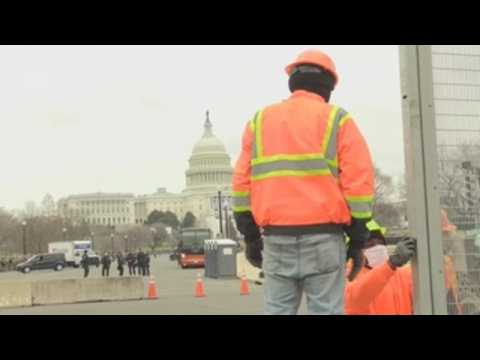 Barricades erected in Washington before Biden's inauguration