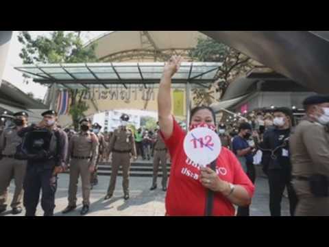 Thais protest lese majeste charges in Bangkok