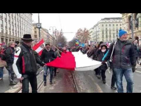 Hundreds protest in Vienna against coronavirus measures