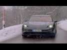The new Porsche Taycan in Volcano Grey Driving Video