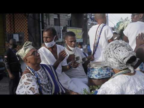 Brazilians celebrate Yemanja tradition dedicated to Covid-19 victims