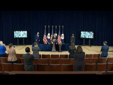 President Biden arrives at State Department ahead of first foreign policy speech