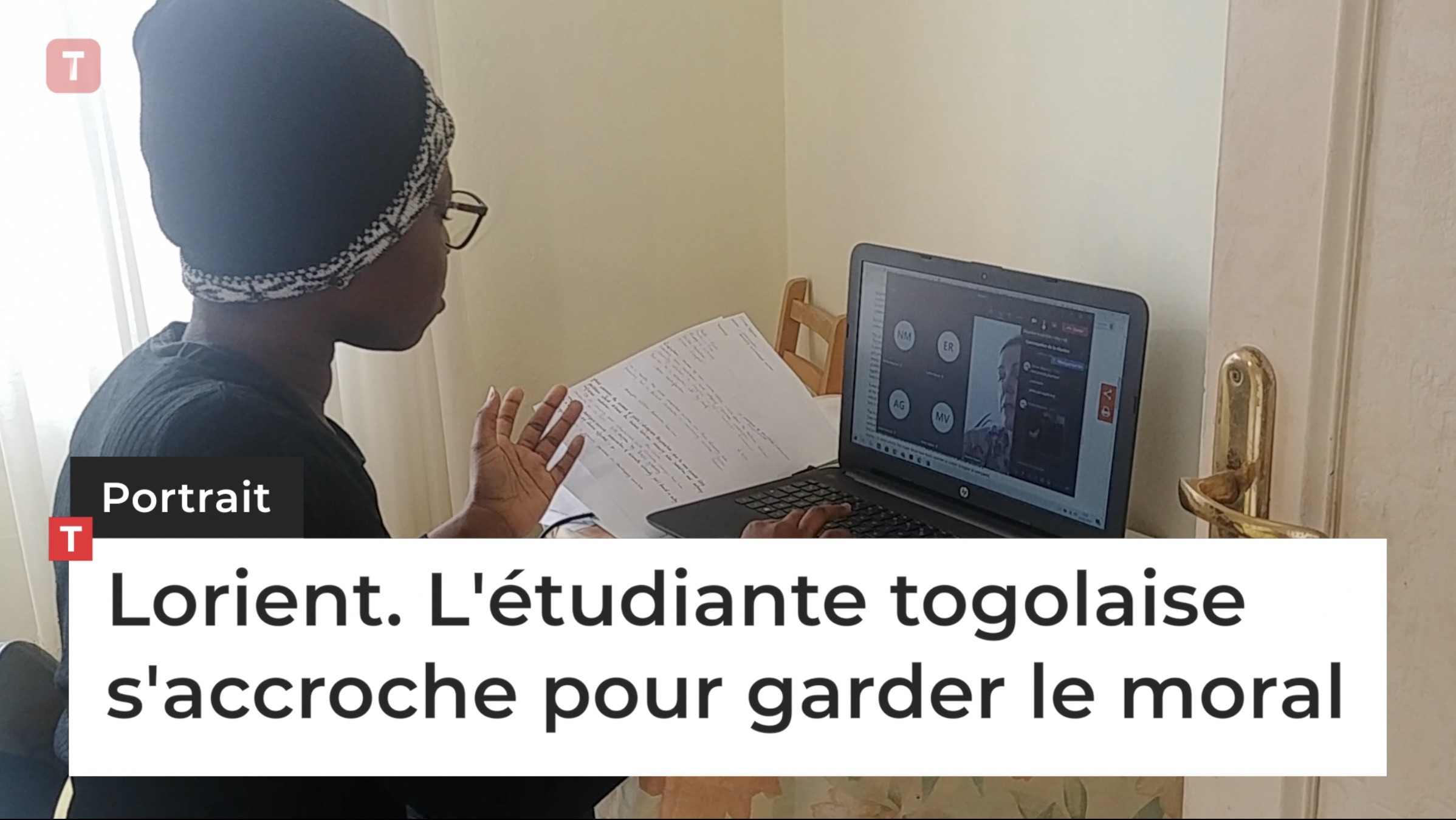 Lorient. L'étudiante togolaise s'accroche pour garder le moral (Le Télégramme)