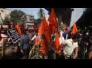 Hundreds protest rising fuel prices in India