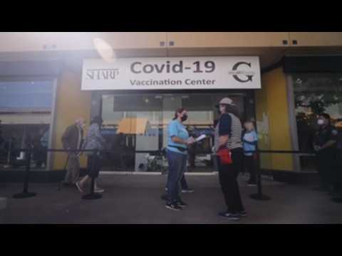 Sharp Vaccination Center in California vaccinates around 1,000 people daily