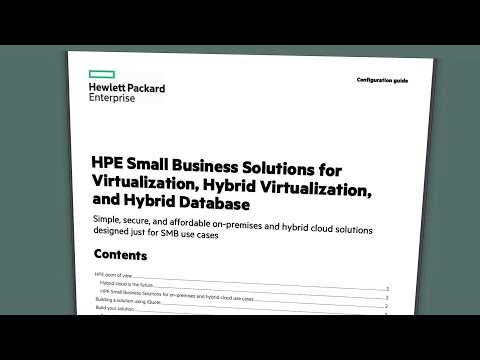 Keep the Business Running w/ HPE Small Business Solutions for Hybrid Virtualization