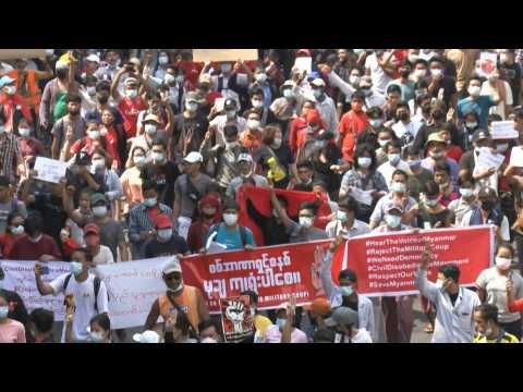Tens of thousands rally in growing protests against Myanmar coup
