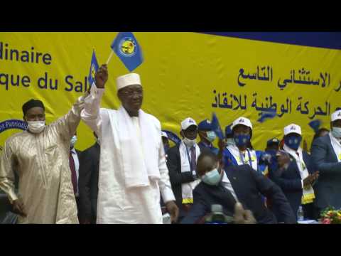 Chad president celebrates party's endorsement for sixth term