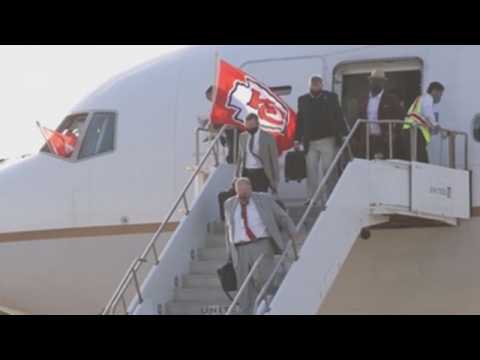 Kansas City Chiefs arrive in Tampa ahead of Super Bowl LV