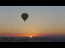 Herald announces arrival of Three Wise Men from hot-air-balloon in Seville