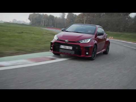 Toyota GR Yaris Circuit Pack in Red Track Driving