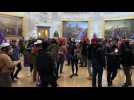 Supporters of US President Donald Trump enter the US Capitol