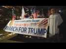 Hundreds gather in Tokyo to show support for Trump