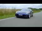 The new Porsche Panamera 4S E-Hybrid in Gentian Blue Driving Video