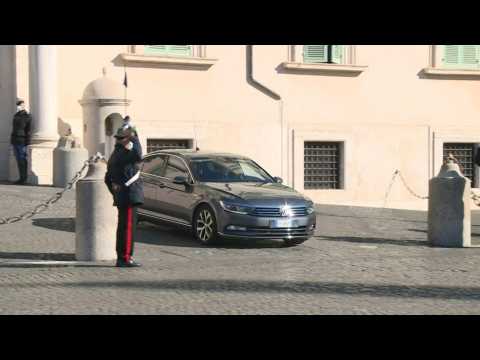 Italy: Conte's car leaving presidential palace Quirinale after resignation