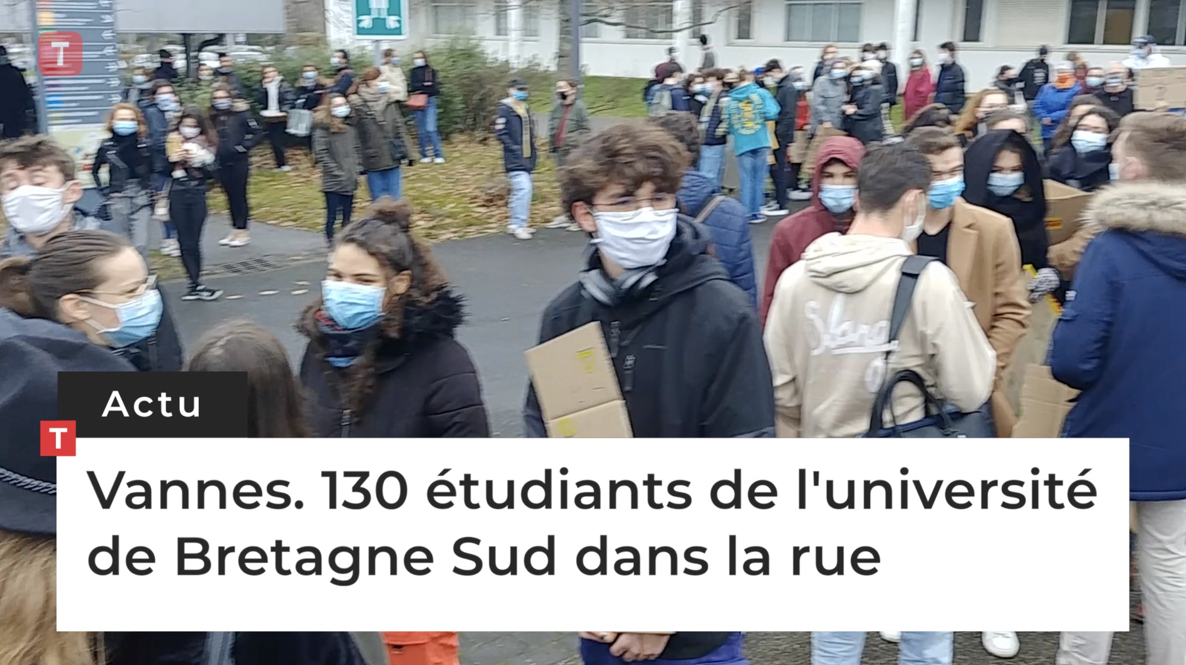 Vannes. 130 étudiants de l'université de Bretagne Sud dans la rue (Le Télégramme)