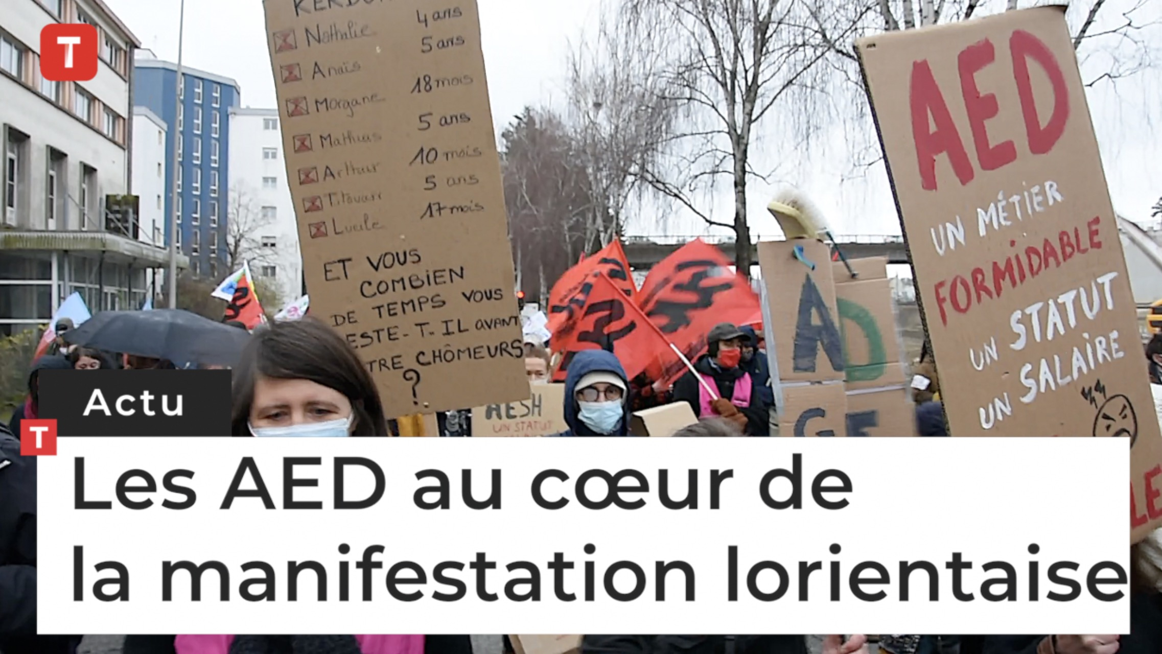 Lorient. 500 enseignants, AED et étudiants dans la rue (Le Télégramme)