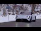 The new Porsche Taycan in Ice Grey Metallic Driving Video