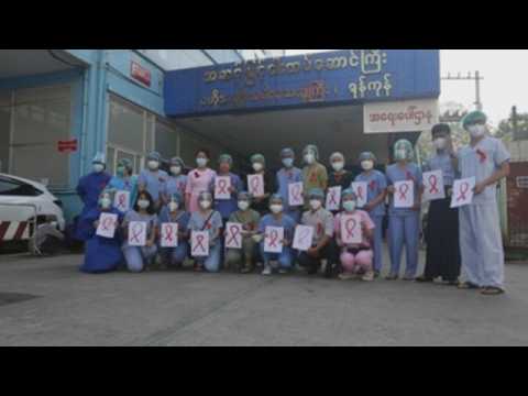 Health workers across Myanmar join civil disobedience campaign to protest coup