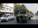 Myanmar coup: Armoured vehicles drive through Mandalay - Label : AFPTV - First images - Category : News