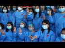 Myanmar medics wear red ribbons in coup protest - Label : AFPTV - First images - Category : News