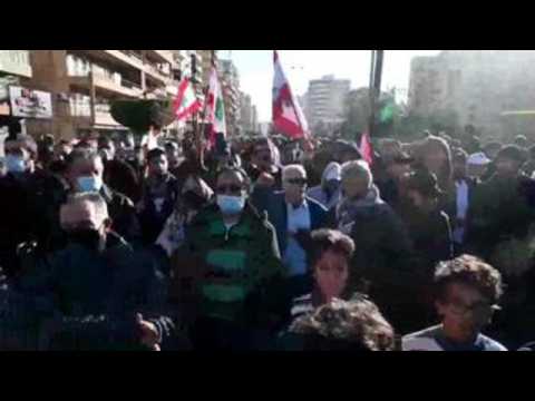 Anti-Covid-19 measures protest  in Lebanon ends with clash between protesters and authorities