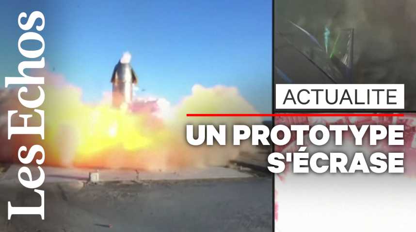 Illustration pour la vidéo Le prototype Starship de SpaceX s'écrase lors d'un essai