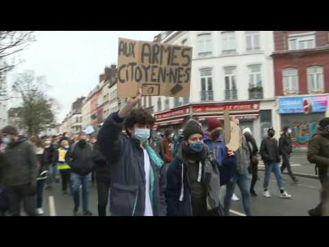 National protests against French security law begin in Lille