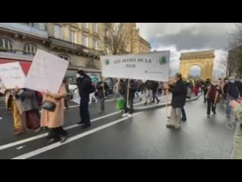 Hundreds protest against Global Security Law in Bordeaux