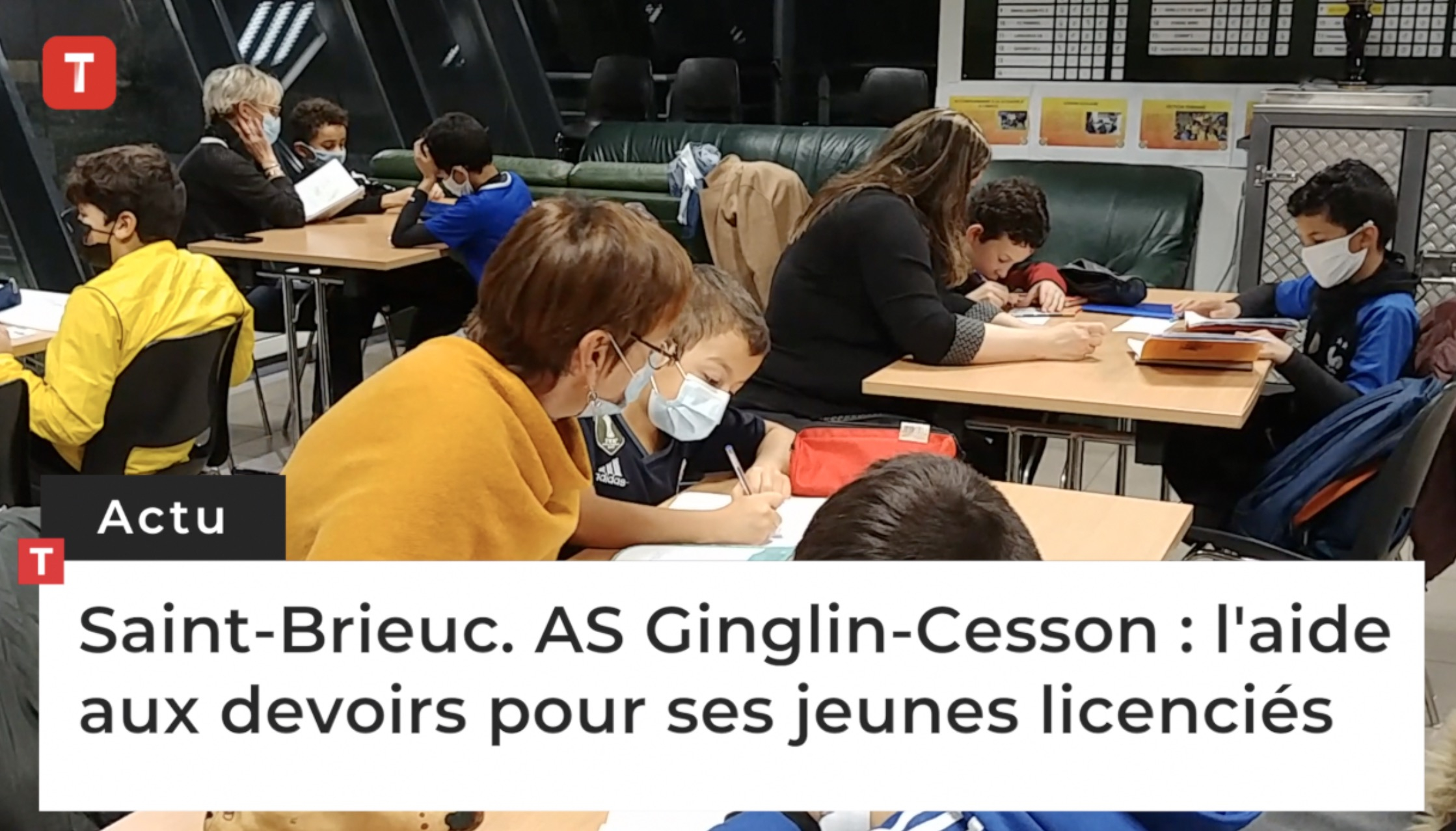 Saint-Brieuc. AS Ginglin-Cesson : le club de foot fait de l'aide aux devoirs pour ses jeunes licenciés (Le Télégramme)