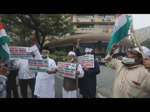 Muslims protest in Mumbai against China's alleged abuse of Uighur community