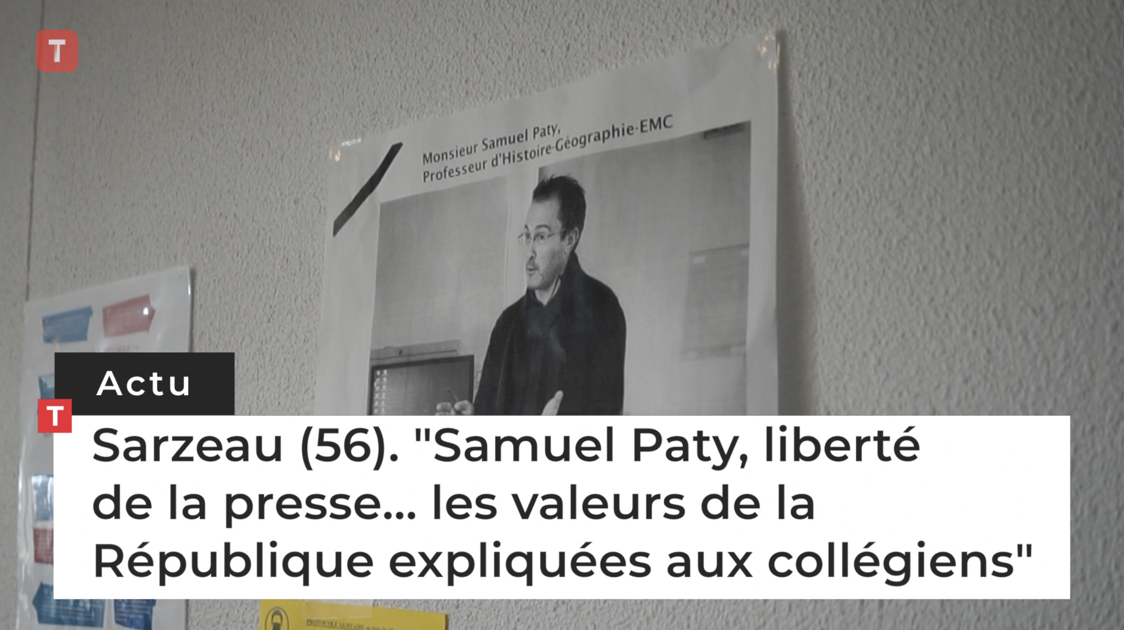 Sarzeau (56). "Samuel Paty, liberté de la presse… les valeurs de la République expliquées aux collégiens" (Le Télégramme)