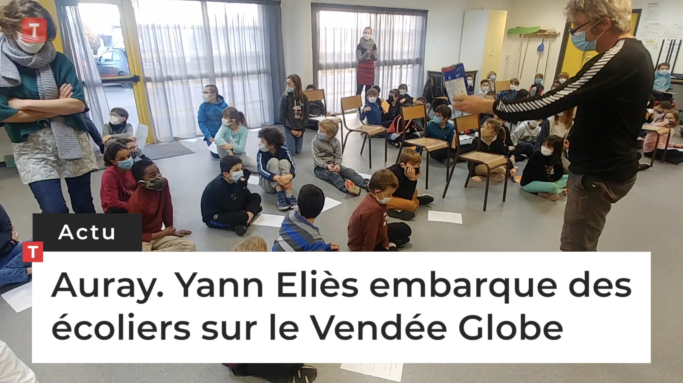 Auray. Yann Eliès embarque des écoliers sur le Vendée Globe (Le Télégramme)