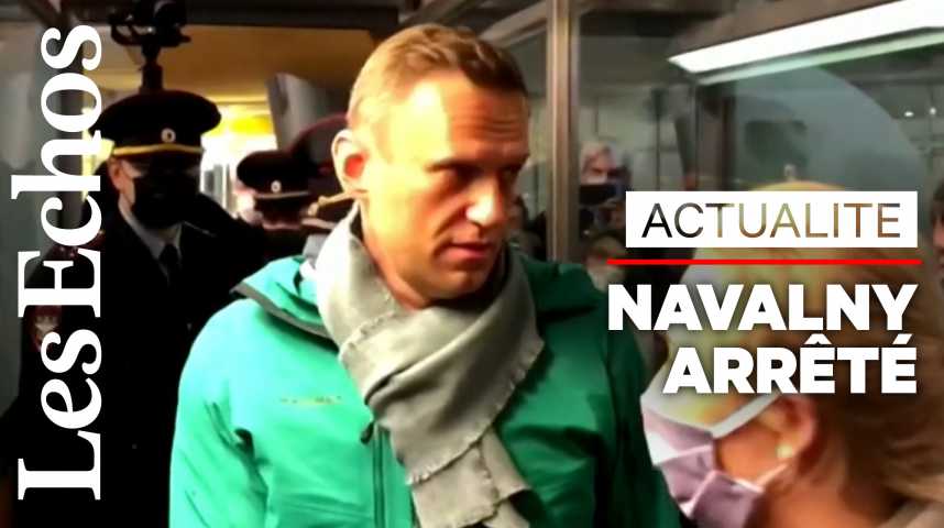 Illustration pour la vidéo L'opposant Alexeï Navalny arrêté dès son retour en Russie