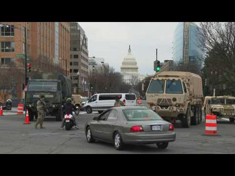 Heavy security presence in US capital two days before Biden's inauguration
