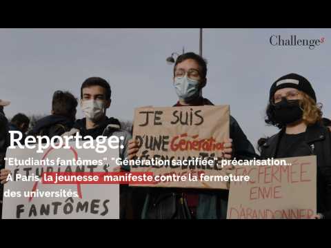 Reportage: "Etudiants fantômes", "Génération sacrifiée", précarisation... A Paris, la jeunesse manifeste contre la fermeture des universités