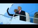 Trump boards Air Force One for final time as president
